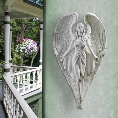 Design Toscano Spiritual Path Angel Wall Sculpture - Off-White 3 Design Toscano Spiritual Path Angel Wall Sculpture - Off-White