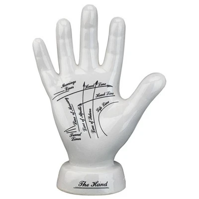 Design Toscano Porcelain Palmistry Hand 4 Design Toscano Porcelain Palmistry Hand - Image 2