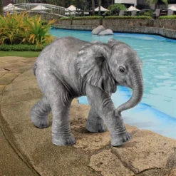 Design Toscano Eloise The Baby Calf Elephant Statue - Gray -Design Toscano Store GUEST bf34a574 cb98 4408 8ed3 90d643cc29fa