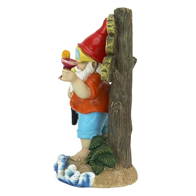 Design Toscano Happy Hour Tropical Garden Gnome Statue 4 Design Toscano Happy Hour Tropical Garden Gnome Statue - Image 2
