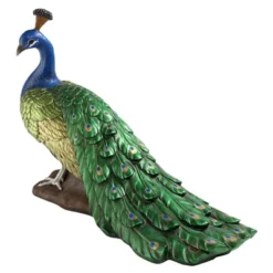Design Toscano The Regal Peacock Garden Sculpture - Large, Multicolored -Design Toscano Store GUEST cb8655d3 935e 4c6d 85a7 671d280d796e
