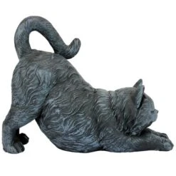 Design Toscano Playful Cat Stretching Statue - Gray -Design Toscano Store GUEST cbf235c1 db01 459a 9a7a 88f4fc34f278