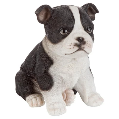 Design Toscano Boston Terrier Puppy Partner Collectible Dog Statue - Multicolored 3 Design Toscano Boston Terrier Puppy Partner Collectible Dog Statue - Multicolored