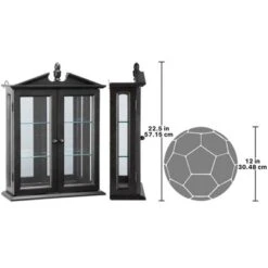 Design Toscano Amesbury Manor Hardwood Wall Curio Cabinet: Ebony Black Finish -Design Toscano Store GUEST dce7b05b 7343 4fba 96eb c56ae53759e8