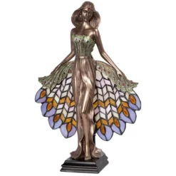 Design Toscano Peacock Priestess Tiffany-Style Stained Glass Illuminated Sculpture -Design Toscano Store GUEST dd613603 27d0 4198 bc4c e84e995aba0a