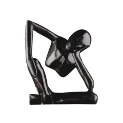 Design Toscano Authentic Foundry Iron Balinese Yogi: At Rest Iron Sculpture