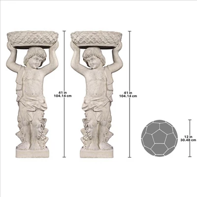 Design Toscano Young Bacchus With Basket Planters Garden Statues: Set Of Two 11 Design Toscano Young Bacchus With Basket Planters Garden Statues: Set Of Two - Image 9