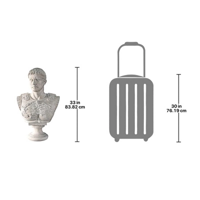 Design Toscano Caesar Augustus Of Prima Porta Grand-Scale Sculptural Bust 9 Design Toscano Caesar Augustus Of Prima Porta Grand-Scale Sculptural Bust - Image 7