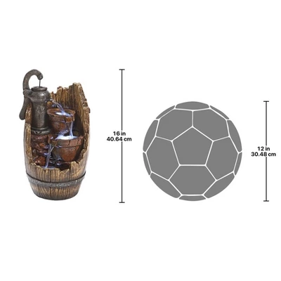 Design Toscano Farm Cistern Barrel Illuminated Garden Fountain 7 Design Toscano Farm Cistern Barrel Illuminated Garden Fountain - Image 5