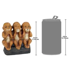 Design Toscano Speak No, See No, Hear No Evil Monkeys Still Action Die-Cast Iron Coin Bank -Design Toscano Store GUEST e9d7472d 3ca6 4138 b42a 58c8f9f9b19a