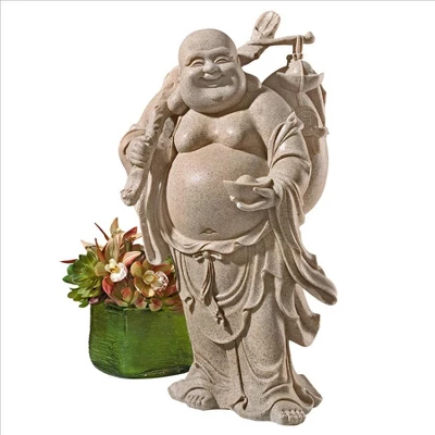 Design Toscano Wandering Happy Hotei Buddha Statue 3 Design Toscano Wandering Happy Hotei Buddha Statue
