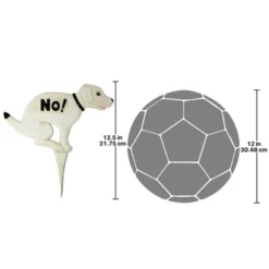 Design Toscano No Pausing Pooch Lawn Stake Sign: Medium -Design Toscano Store GUEST ef5f6e62 ef84 43be a238 5679fc346084