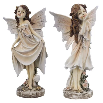 Design Toscano Wildflower Meadows Fairies Garden Statues: Set Of Two 4 Design Toscano Wildflower Meadows Fairies Garden Statues: Set Of Two - Image 2