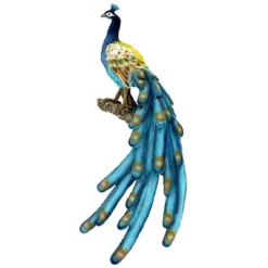 Design Toscano Fine Feathers Perching Peacock Wall Sculpture -Design Toscano Store GUEST f24186a6 e506 4021 832f 1deefb04a7ae