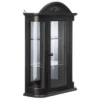 Design Toscano Rosedale Hardwood Wall Curio Cabinet: Ebony Black Finish
